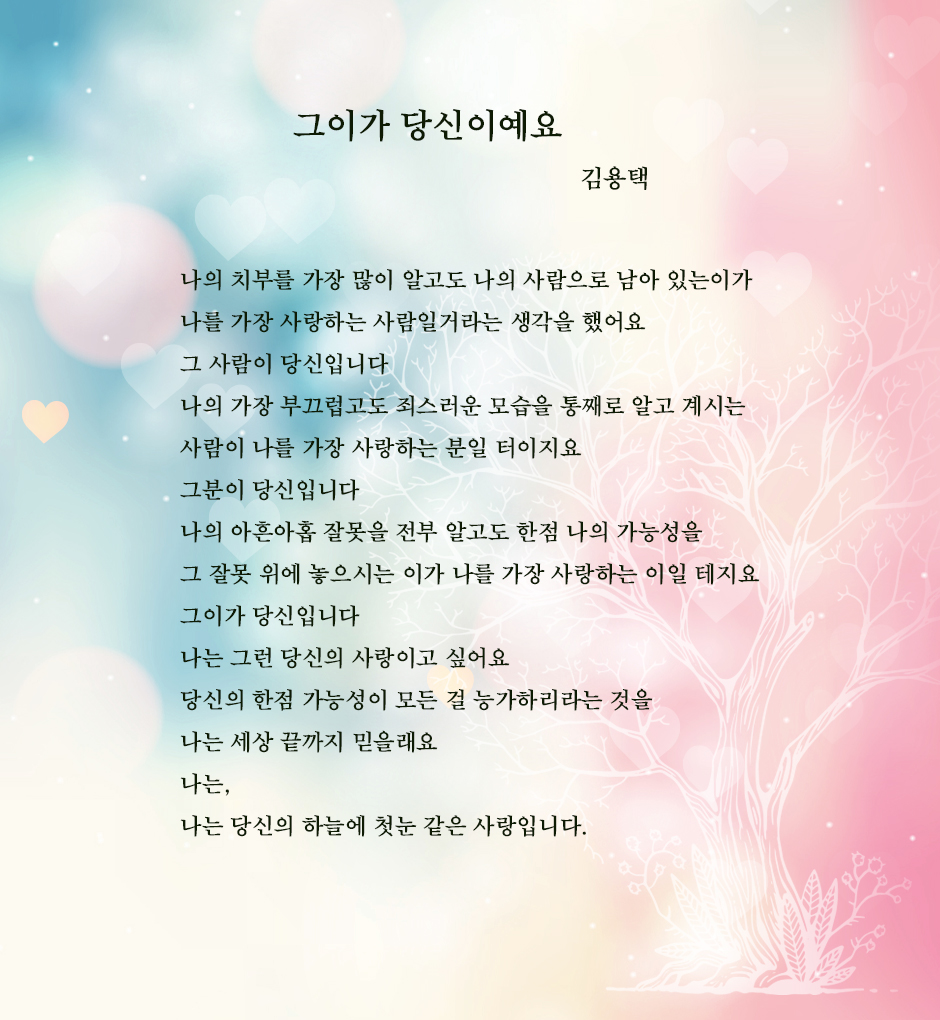 그이가 당신이예요-김용택