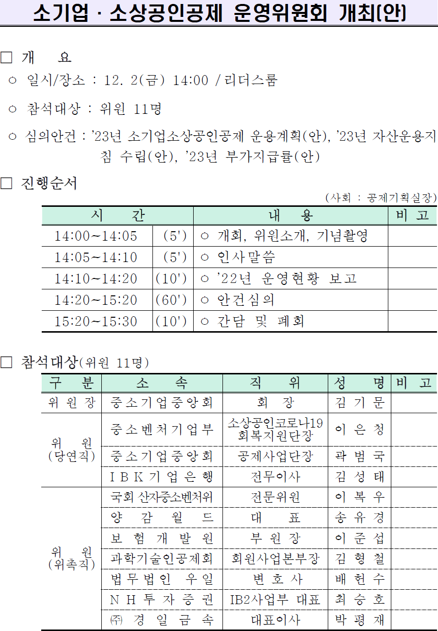 붙임위원회 개요 1부